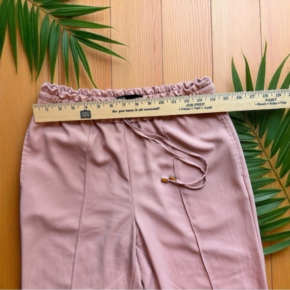 Zara Blush Pink Tapered Drawstring Pants – Size Small - Picture 4 of 9